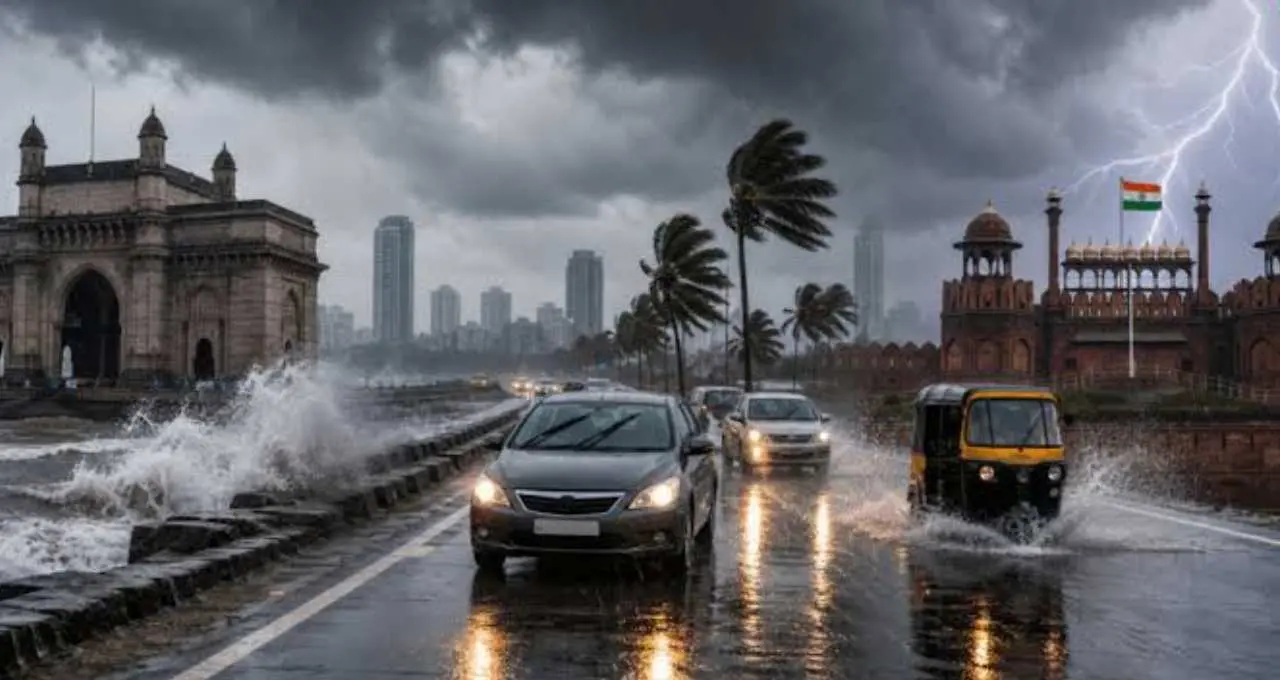 Weather Alert: IMD ने 12 राज्यों में जारी की भारी बारिश और तेज़ हवाओं की चेतावनी, पहाड़ी इलाकों में बढ़ा भूस्खलन का खतरा