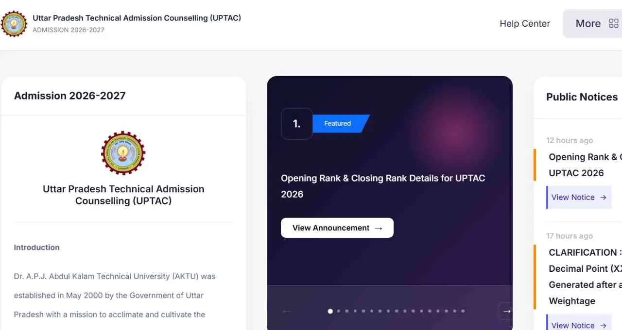 UPTAC Counselling 2026: राउंड-1 सीट अलॉटमेंट रिजल्ट जारी, 20 जुलाई तक सीट स्वीकार करना जरूरी