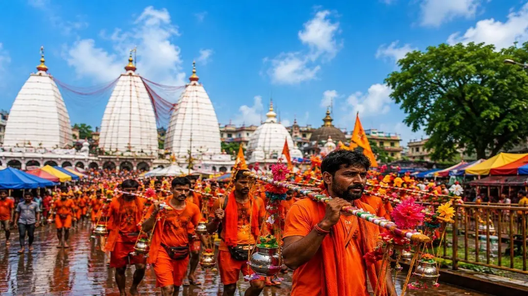 ശ്രാവണി മേള അവസാന ഘട്ടത്തിൽ ബാബാധാമിലെത്തി രണ്ട് ലക്ഷത്തിലധികം കാവടിയാത്രികർ