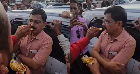 वैजापुर में एक्सपायरी खाद्य पदार्थ पर हंगामा, अधिकारी का घेराव; बिस्किट खिलाने की कोशिश से गरमाया मा…