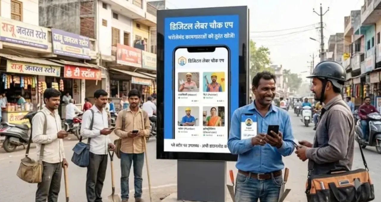 यूपी डिजिटल लेबर चौक ऐप से जुड़ेंगे निर्माण श्रमिक, रोजगार के साथ कल्याणकारी योजनाओं का मिलेगा लाभ