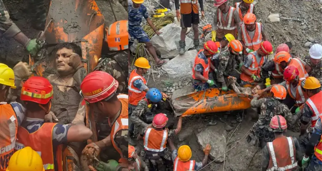 নেপালে বন্যার পর উদ্ধার অভিযান অব্যাহত, নয় দিন পর সুড়ঙ্গ থেকে দুই শ্রমিক উদ্ধার