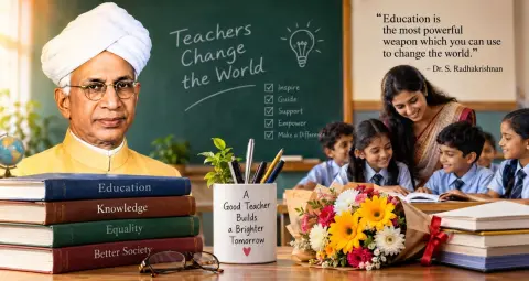 राष्ट्रीय शिक्षक दिवस 2026: इतिहास, महत्व और डॉ. सर्वपल्ली राधाकृष्णन का योगदान