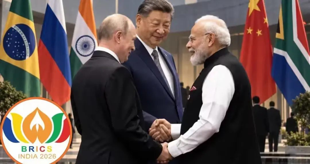 BRICS 2026: PM मोदी ने पुतिन और शी चिनफिंग का हाथ थामकर दिया एकजुटता का संदेश