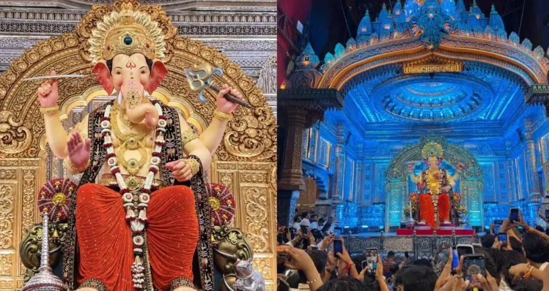 पटना में लालबाग के राजा की तर्ज पर विराजे गणपति, 55 लाख के रत्नजड़ित मुकुट से सजा दरबार