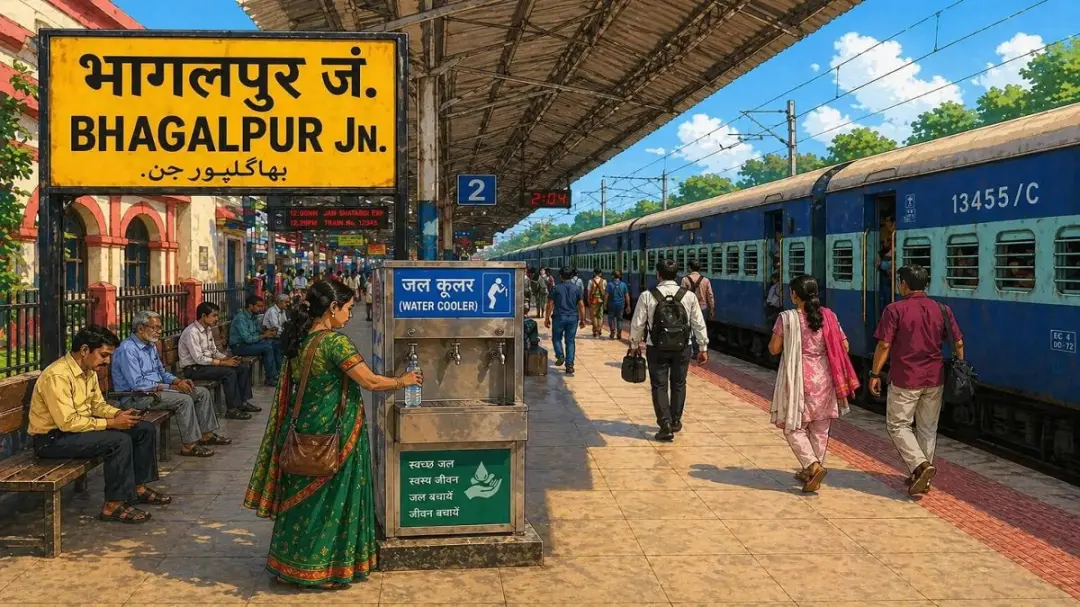भागलपुर जंक्शन पर शौचालय नहीं मिला तो चलती ट्रेन से कूदी महिला, बाल-बाल बची जान