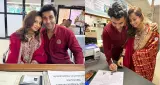 Aadar Jain और Alekha Advani ने डेढ़ साल बाद कराई शादी रजिस्टर, गणपति बप्पा से लिया आशीर्वाद
