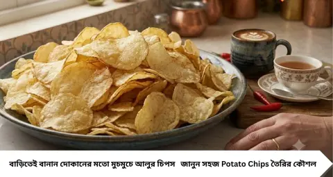 Potato Chips Frying Tips: বরফজলের কামাল! এই কৌশলে বাড়িতেই বানান দোকানের মতো মুচমুচে আলুর চিপস