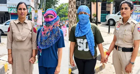 दिल्ली में डिलीवरी बॉय से लूट: दो बहनों ने आंखों में मिर्च झोंकी, स्कूटी से टक्कर मारकर पार्सल छीने; 15 घंटे में गिरफ्तार
