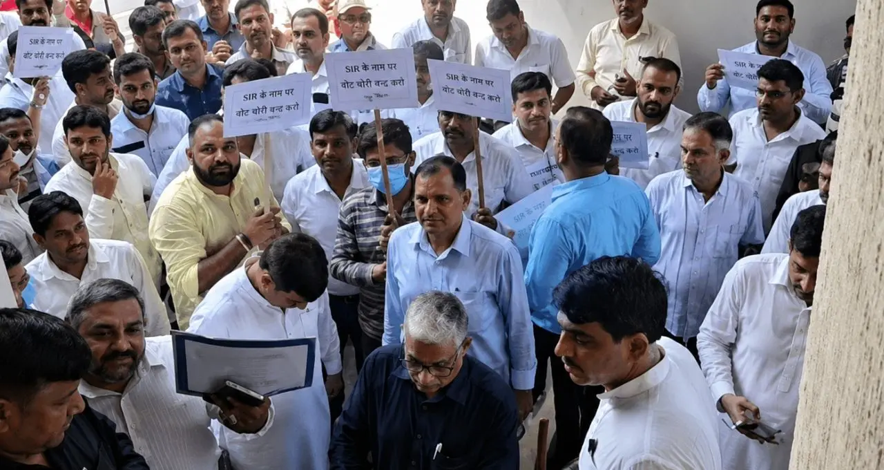 पंचकूला में बिजली कर्मचारियों का HERC के बाहर प्रदर्शन, पैरेलल लाइसेंस देने का किया विरोध