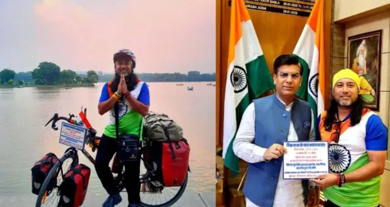 19 साल में 191 देशों की साइकिल यात्रा के बाद भारत भ्रमण पर निकले सोमेन देबनाथ, चंडीगढ़ पहुंचे