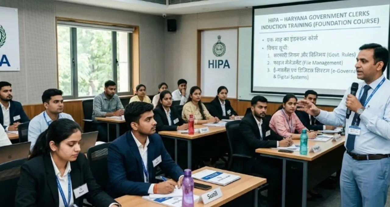 हरियाणा में नए क्लर्कों की बदलेगी ट्रेनिंग व्यवस्था, स्वतंत्र काम से पहले HIPA में होगा इंडक्शन कोर्स