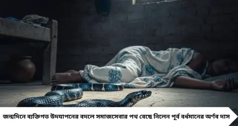 রাতে ঘুমের মধ্যেই সাপের ছোবল! কালাচের আতঙ্ক ঠেকাতে জন্মদিনে অভিনব উদ্যোগ, মশারি বিলিয়ে সচেতন করলেন বর্ধমানের যুবক
