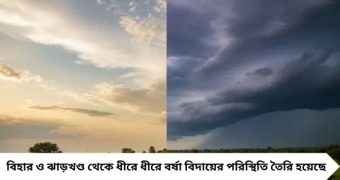 IMD Weather Update: বিহার-ঝাড়খণ্ডে বর্ষা বিদায়ের পালা, বাংলায় কি কমবে বৃষ্টি? কলকাতায় নতুন ঘূর্ণাবর্তের কতটা প্রভাব?

