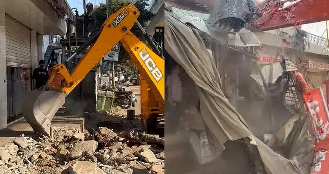 जयपुर में न्यू सांगानेर रोड पर चला बुलडोजर, 260 अवैध निर्माण निशाने पर