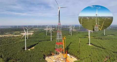 जर्मनी में 1,200 फीट ऊंची Wind Turbine तैयार, दोगुनी बिजली उत्पादन का दावा