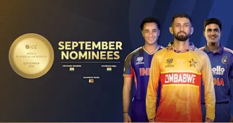 ICC Player of the Month September: अभिषेक शर्मा और शुभमन गिल में टक्कर, सिकंदर रजा भी रेस में
