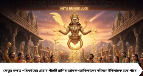 কেতুর নক্ষত্র পরিবর্তনে ভাগ্য খুলবে ৫ রাশির! টাকা-পয়সা থেকে সম্মান, ডিসেম্বর পর্যন্ত মিলবে একের পর এক সুখবর
