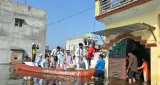 लखनऊ में बाढ़ का कहर:फैजुल्लागंज के 40 हजार घर जलमग्न, बेहता नाले में युवक लापता