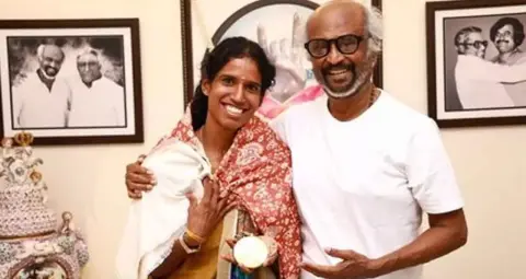 रजनीकांत ने एथलीट विथ्या रामराज से की मुलाकात, एशियन गेम्स में शानदार प्रदर्शन के लिए दी बधाई