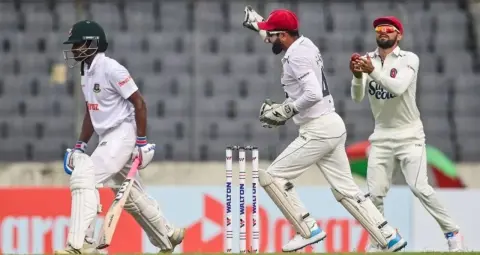 BAN vs AFG Test: बांग्लादेश पहली पारी में 346 रन पर ऑलआउट, तंजिद और लिटन के अर्धशतक; मोहम्मद सलीम को 4 विकेट