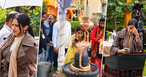 नवरात्रि के पहले दिन नैना देवी मंदिर पहुंचीं जाह्नवी कपूर, नैनीताल में रिया चक्रवर्ती के साथ कर रहीं शूटिंग