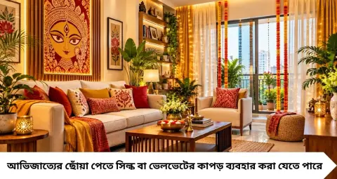 পুজোর আগে ড্রয়িংরুমে আনুন রাজকীয় সাজ! নতুন কুশন থেকে দেওয়ালের ডেকর, অল্প খরচেই বদলে যাবে ঘরের চেহারা
