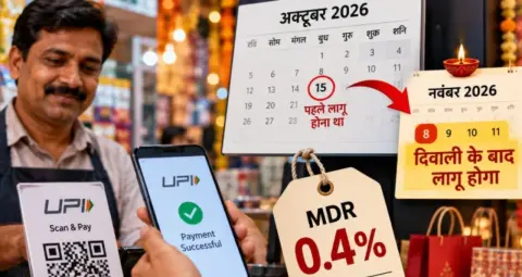 UPI Charge Update: दिवाली तक टला MDR शुल्क, सरकार ने दुकानदारों को दी बड़ी राहत