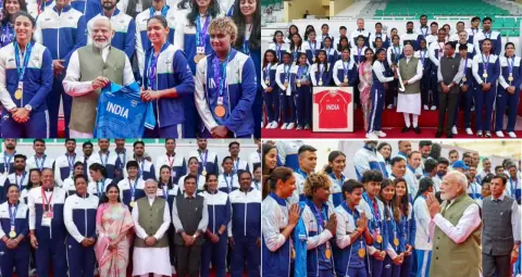 Asian Games 2026: पीएम मोदी ने पदक विजेताओं से की मुलाकात, महिला और पुरुष हॉकी टीम ने भेंट की जर्सी