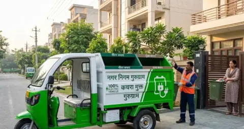 गुरुग्राम में इलेक्ट्रिक वाहनों से होगा घर-घर कूड़ा कलेक्शन, MCG ने दो एजेंसियों से किया समझौता
