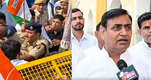 रितु बराला केस: जयपुर में जीरो FIR की मांग पर कांग्रेस का धरना, पुलिस से धक्का-मुक्की