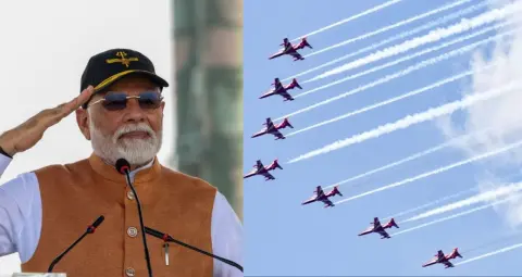 पीएम मोदी आज देखेंगे वायु सेना का दम, राफेल और तेजस समेत 100 विमान दिखाएंगे ताकत