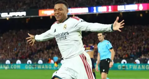 एम्बाप्पे के दो गोल से रियल मैड्रिड ने बार्सिलोना को हराया, 87वें मिनट में पलटा मैच