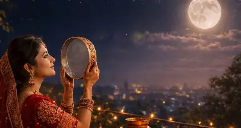 करवाचौथ पर चांद देखकर क्यों खोलते हैं व्रत? जानें इसके पीछे की धार्मिक मान्यता और पौराणिक कथा
