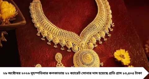 Gold Price Today: লক্ষ্মীবারে সোনার দামে স্বস্তি! কলকাতায় কমল ২২ ও ২৪ ক্যারেট সোনার দর, ১ গ্রাম কিনতে কত টাকা লাগবে? দেখে নিন নতুন দাম
