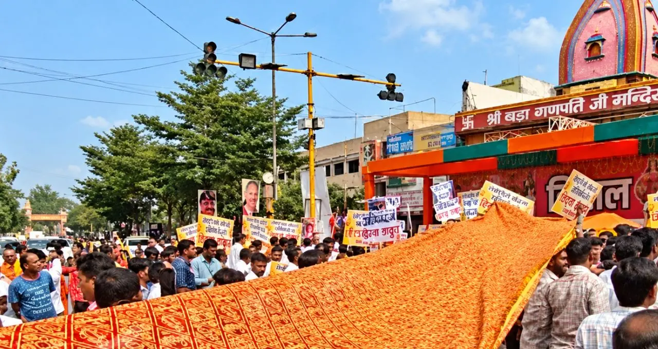 इंदौर में विशाल चुनरी यात्रा का CM मोहन यादव ने किया शुभारंभ, मां बिजासन को अर्पित की 2.5 किमी लंबी चुनरी