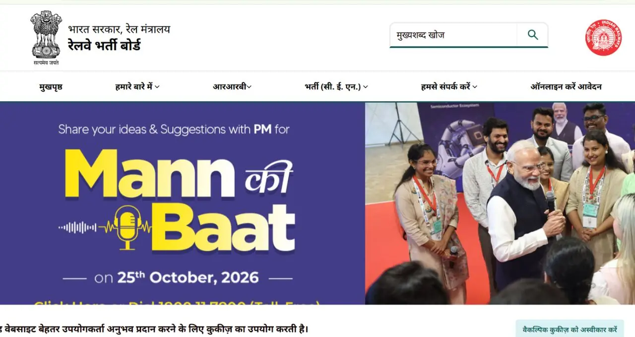 RRB Station Master Recruitment 2026: 1,250 पदों पर भर्ती, 27 अक्टूबर से आवेदन शुरू