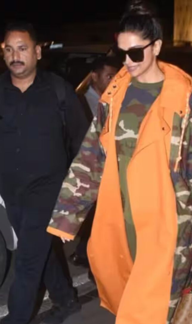 ओवरसाइज जैकेट में स्पॉट हुईं दीपिका पादुकोण: